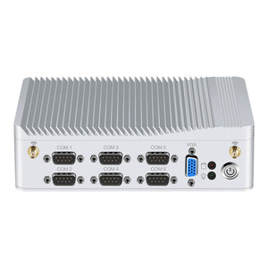 Intel Celeron J1900 Mini PC Quad-Cores 6*RS232 8*USB 2*LAN HDMI VGA WiFi 4G LTE Fanless Industrial Micro PC Windows Linux Ubuntu